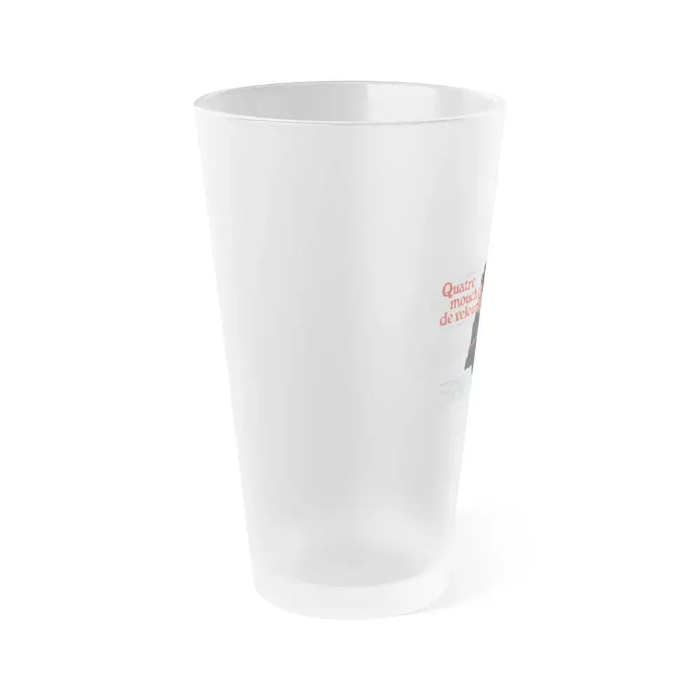 4 FLIES ON GREY VELVET (BELGIAN) 1971 Movie Poster - Frosted Pint Glass 16oz - Go Mug Yourself