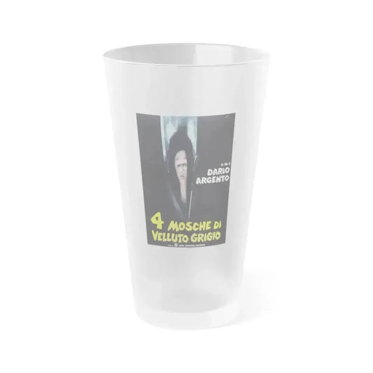 4 FLIES ON GREY VELVET (ITALIAN) 2 1971 Movie Poster - Frosted Pint Glass 16oz 16oz Frosted - Go Mug Yourself