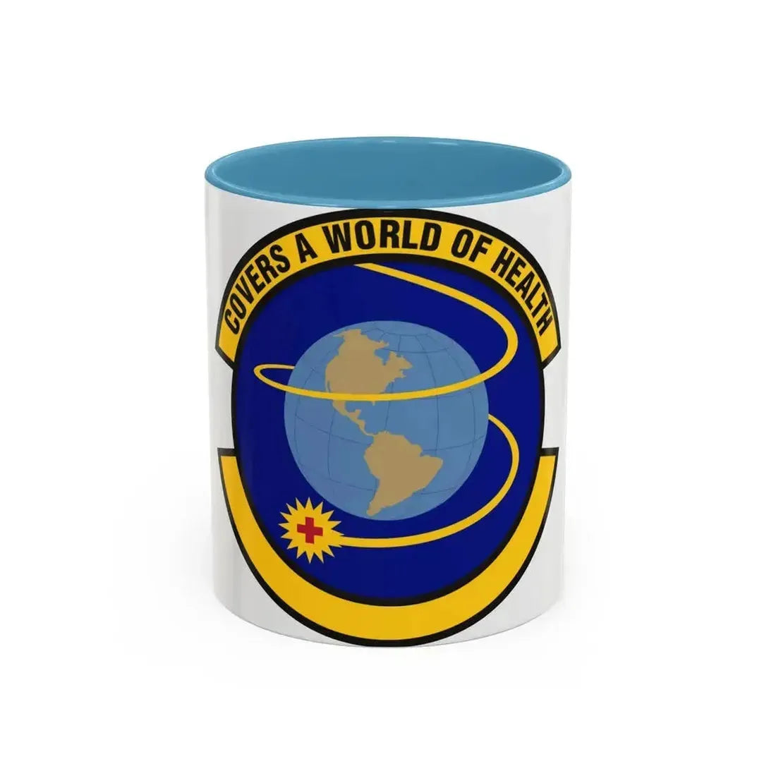 4 Operational Medical Readiness Squadron ACC (U.S. Air Force) Accent Coffee Mug 11oz Light Blue - Go Mug Yourself