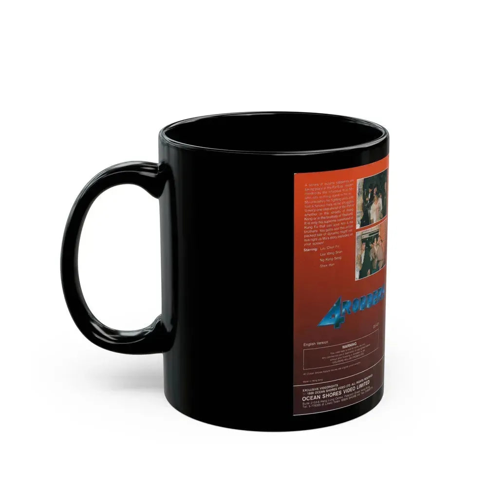 4 ROBBERS (VHS COVER) - Black Coffee Mug - Go Mug Yourself