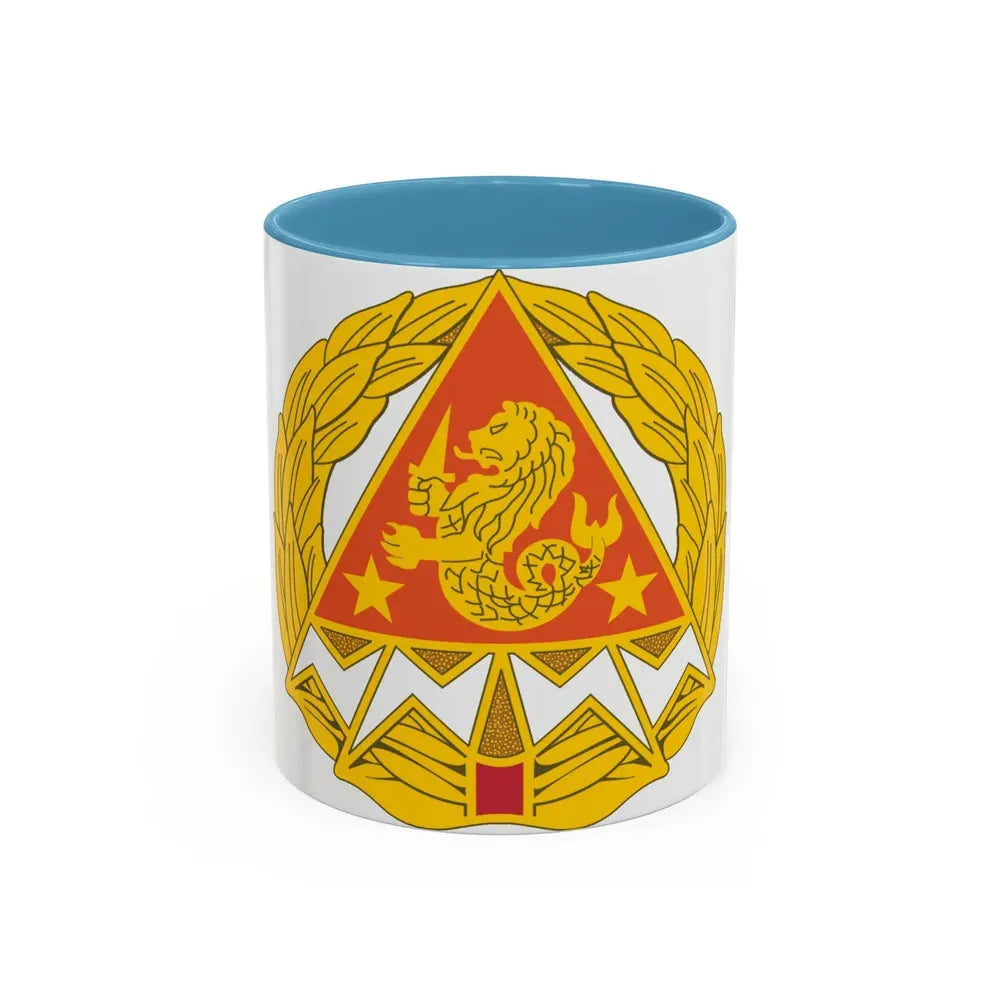 4 Signal Group (U.S. Army) Accent Coffee Mug 11oz Light Blue - Go Mug Yourself