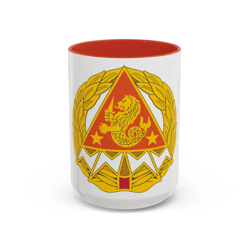 4 Signal Group (U.S. Army) Accent Coffee Mug 15oz Red - Go Mug Yourself
