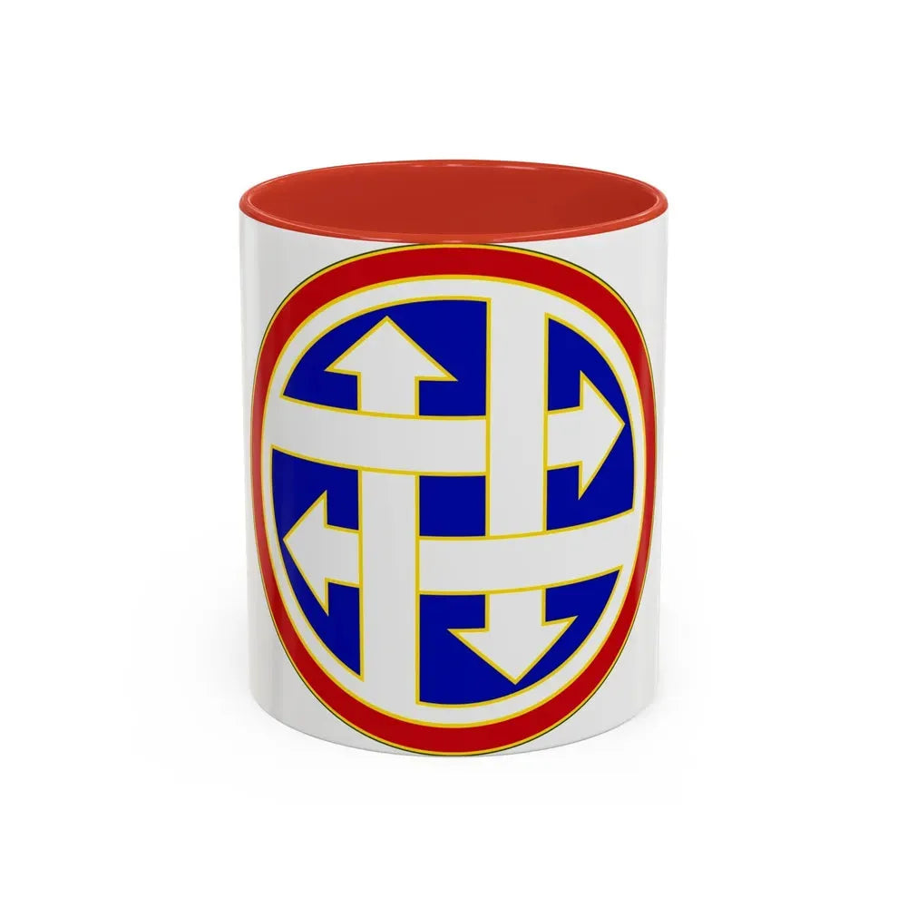 4 Sustainment Command (U.S. Army) Accent Coffee Mug 11oz Red - Go Mug Yourself