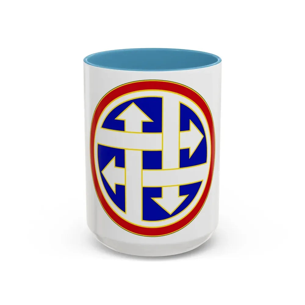 4 Sustainment Command (U.S. Army) Accent Coffee Mug 15oz Light Blue - Go Mug Yourself