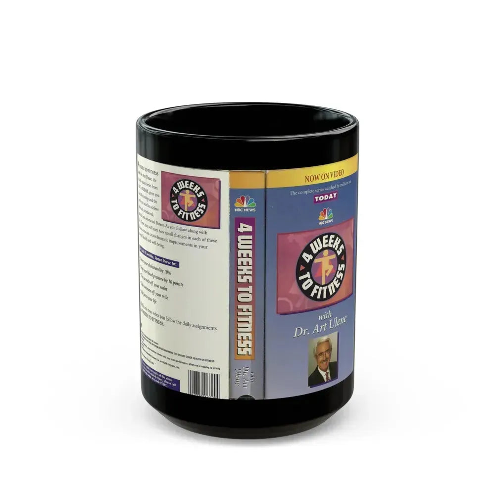 4 WEEKS TO FITNESS (VHS COVER) - Black Coffee Mug 15oz - Go Mug Yourself