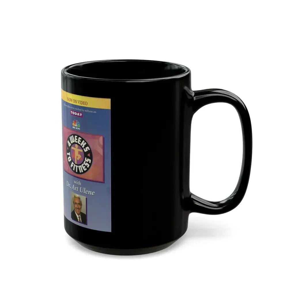 4 WEEKS TO FITNESS (VHS COVER) - Black Coffee Mug - Go Mug Yourself