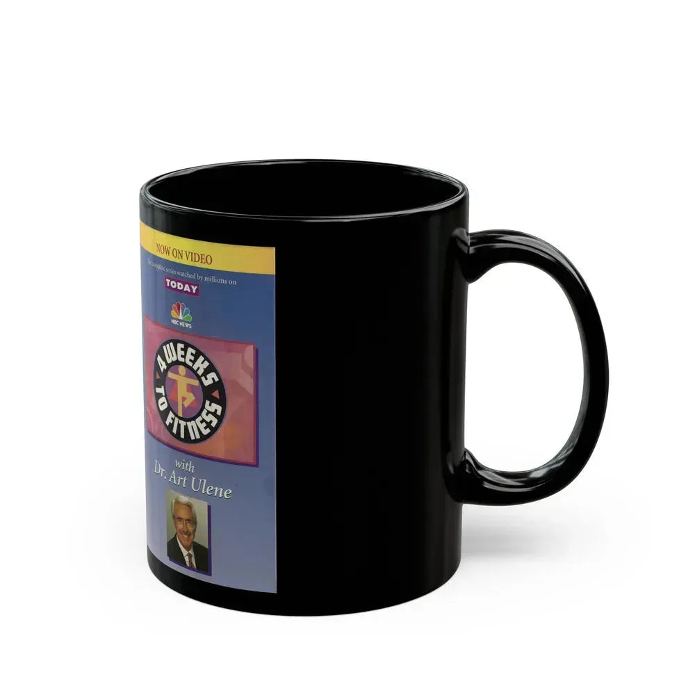 4 WEEKS TO FITNESS (VHS COVER) - Black Coffee Mug - Go Mug Yourself