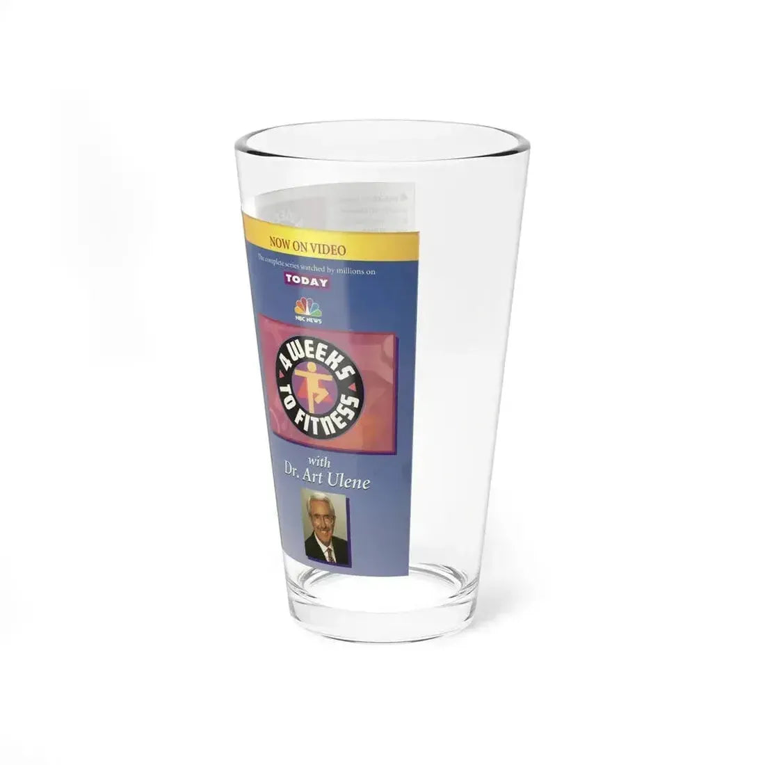 4 WEEKS TO FITNESS (VHS COVER) Pint Glass 16oz - Go Mug Yourself