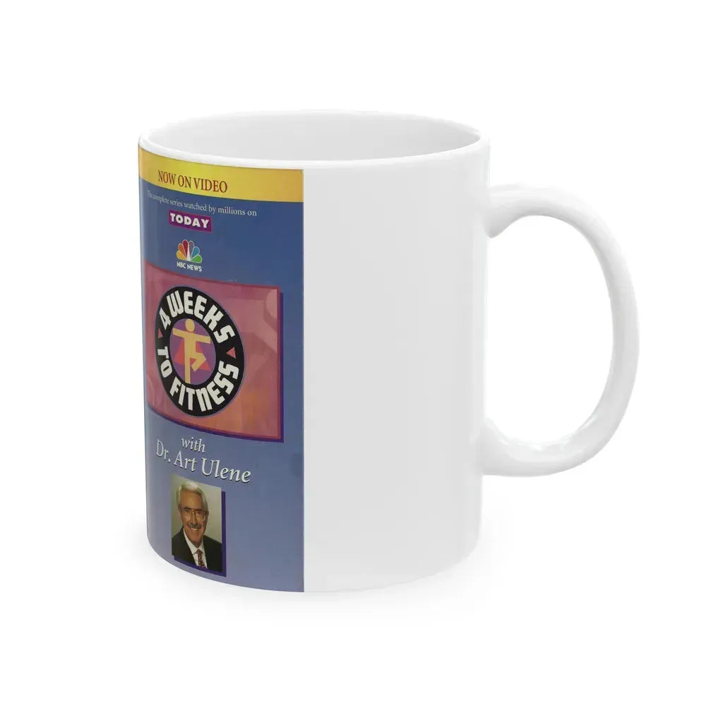 4 WEEKS TO FITNESS (VHS COVER) - White Coffee Mug - Go Mug Yourself