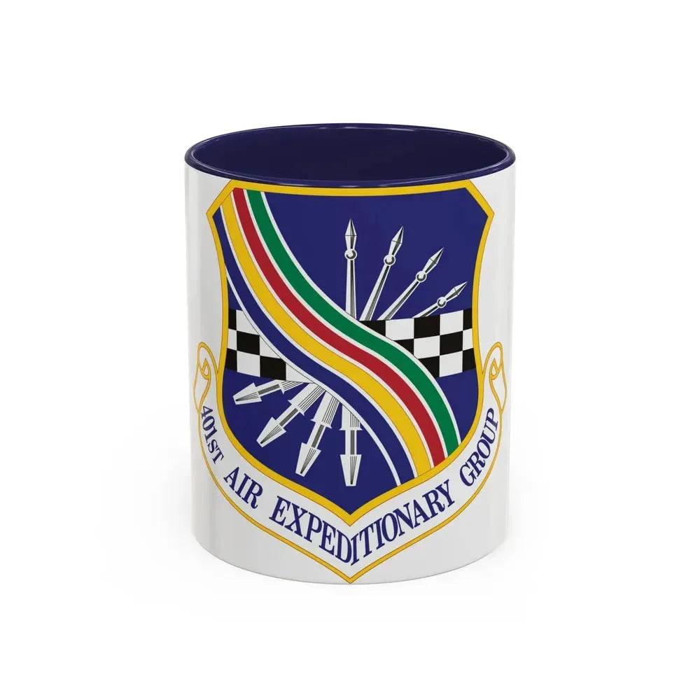 401st Air Expeditionary Group (U.S. Air Force) Accent Coffee Mug 11oz Navy - Go Mug Yourself