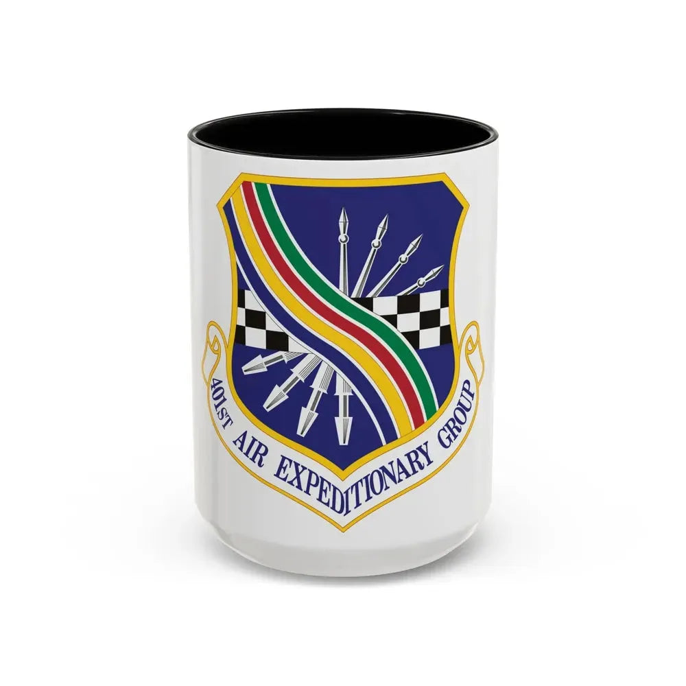 401st Air Expeditionary Group (U.S. Air Force) Accent Coffee Mug 15oz Black - Go Mug Yourself