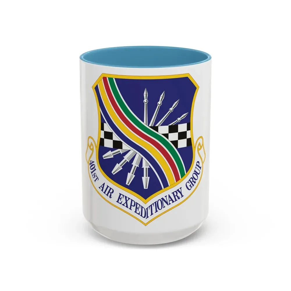401st Air Expeditionary Group (U.S. Air Force) Accent Coffee Mug 15oz Light Blue - Go Mug Yourself