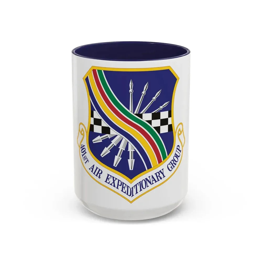 401st Air Expeditionary Group (U.S. Air Force) Accent Coffee Mug 15oz Navy - Go Mug Yourself