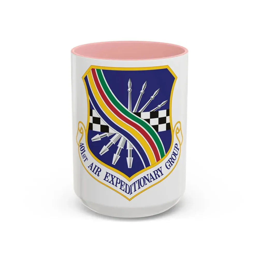 401st Air Expeditionary Group (U.S. Air Force) Accent Coffee Mug 15oz Pink - Go Mug Yourself