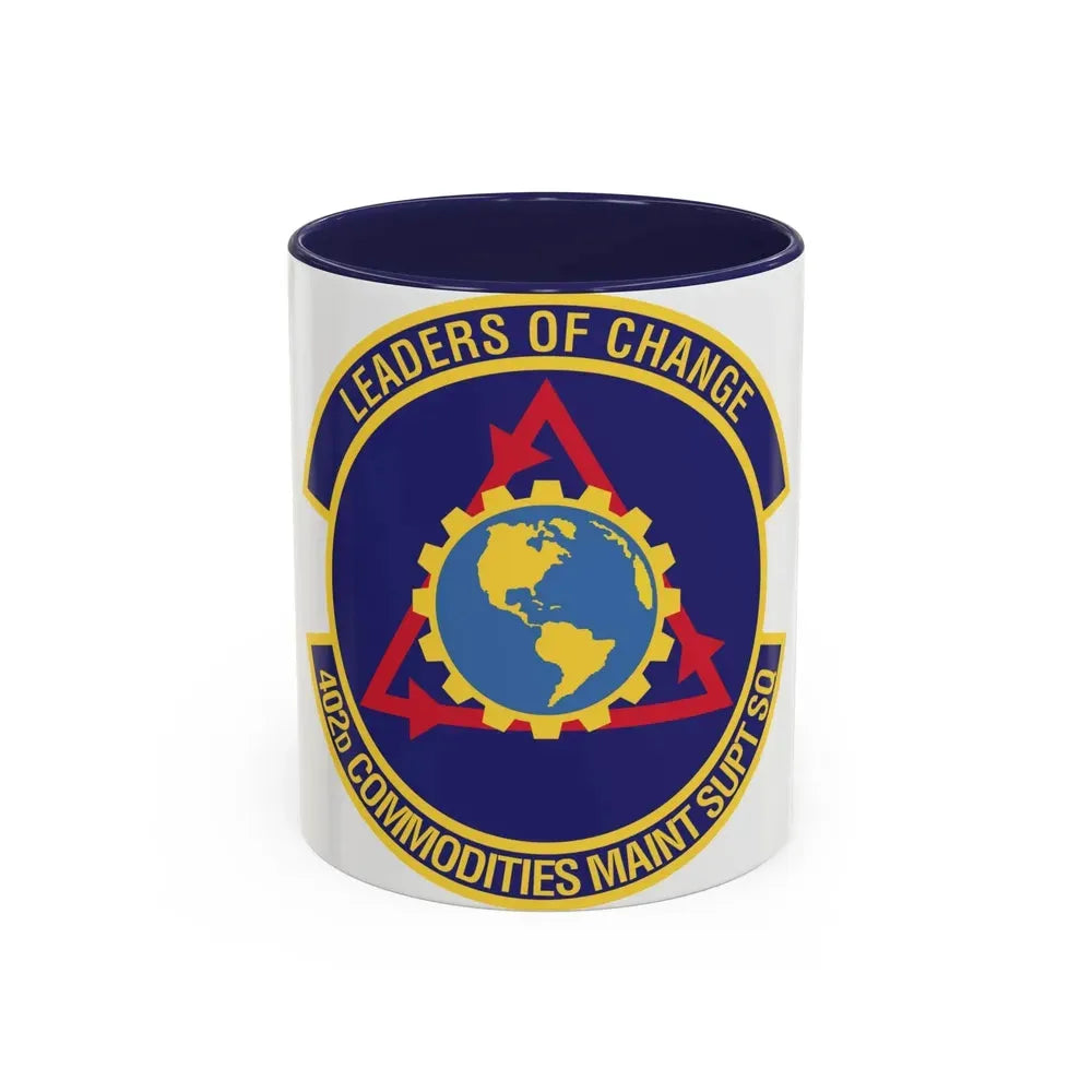 402d Commodities Maintenance Support Squadron (U.S. Air Force) Accent Coffee Mug 11oz Navy - Go Mug Yourself