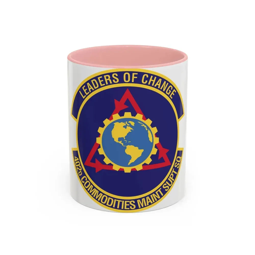 402d Commodities Maintenance Support Squadron (U.S. Air Force) Accent Coffee Mug 11oz Pink - Go Mug Yourself