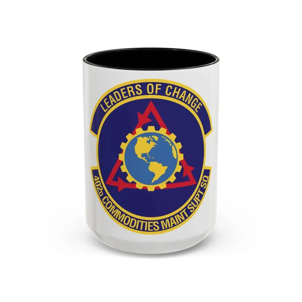 402d Commodities Maintenance Support Squadron (U.S. Air Force) Accent Coffee Mug 15oz Black - Go Mug Yourself