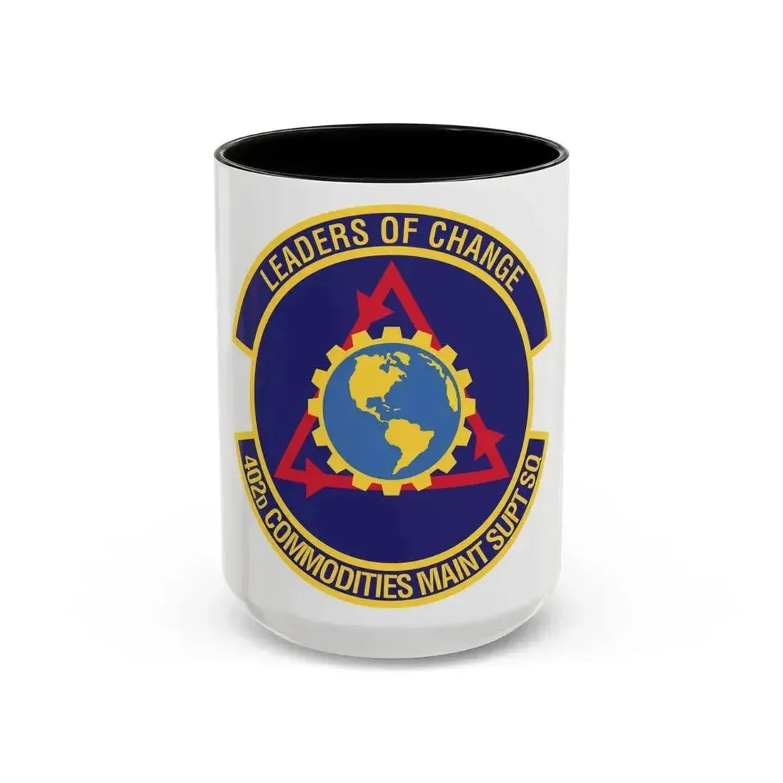 402d Commodities Maintenance Support Squadron (U.S. Air Force) Accent Coffee Mug 15oz Black - Go Mug Yourself