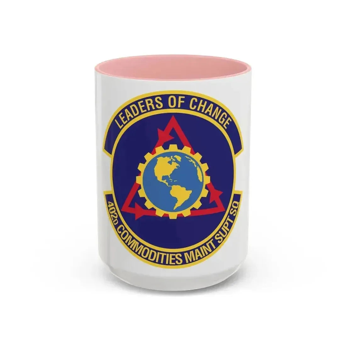 402d Commodities Maintenance Support Squadron (U.S. Air Force) Accent Coffee Mug 15oz Pink - Go Mug Yourself