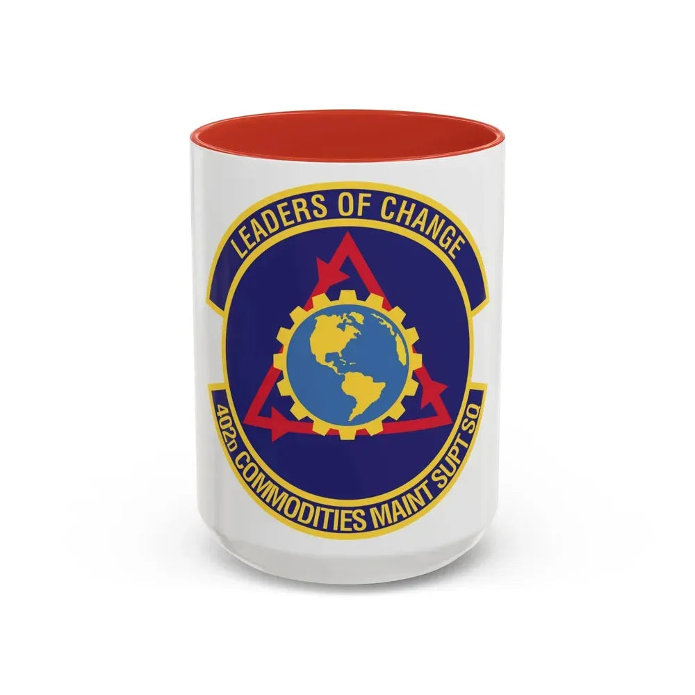 402d Commodities Maintenance Support Squadron (U.S. Air Force) Accent Coffee Mug 15oz Red - Go Mug Yourself