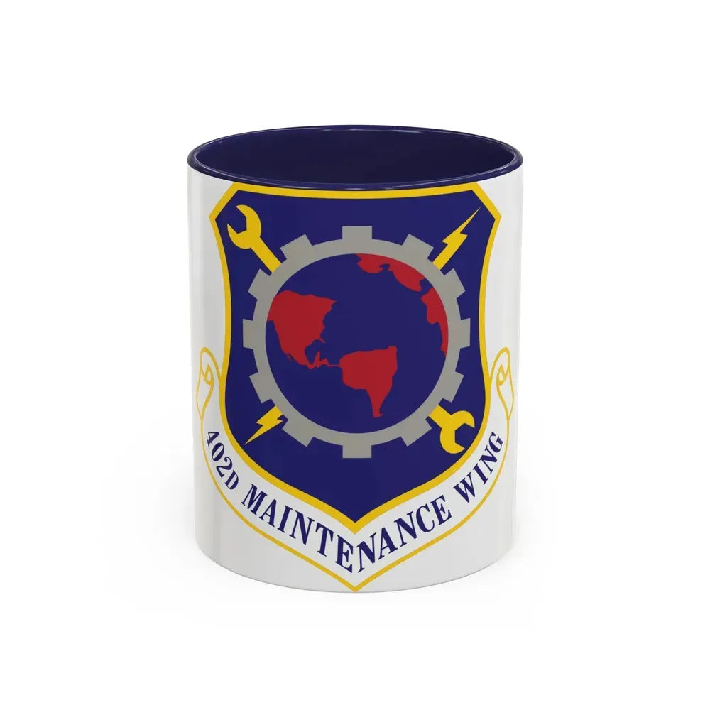 402d Maintenance Wing (U.S. Air Force) Accent Coffee Mug 11oz Navy - Go Mug Yourself