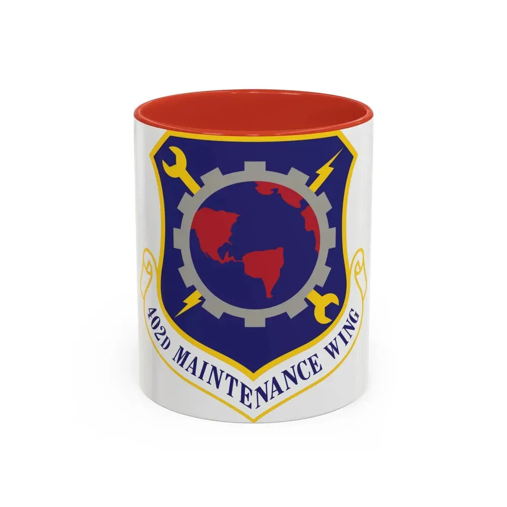 402d Maintenance Wing (U.S. Air Force) Accent Coffee Mug 11oz Red - Go Mug Yourself