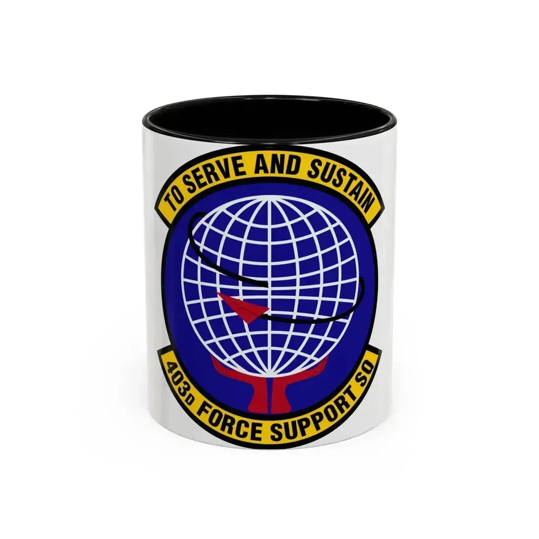403 Force Support Squadron AFRC (U.S. Air Force) Accent Coffee Mug 11oz Black - Go Mug Yourself