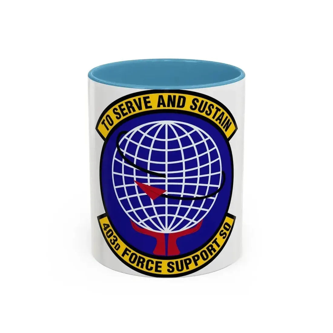 403 Force Support Squadron AFRC (U.S. Air Force) Accent Coffee Mug 11oz Light Blue - Go Mug Yourself