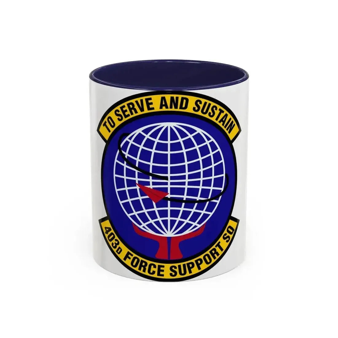 403 Force Support Squadron AFRC (U.S. Air Force) Accent Coffee Mug 11oz Navy - Go Mug Yourself