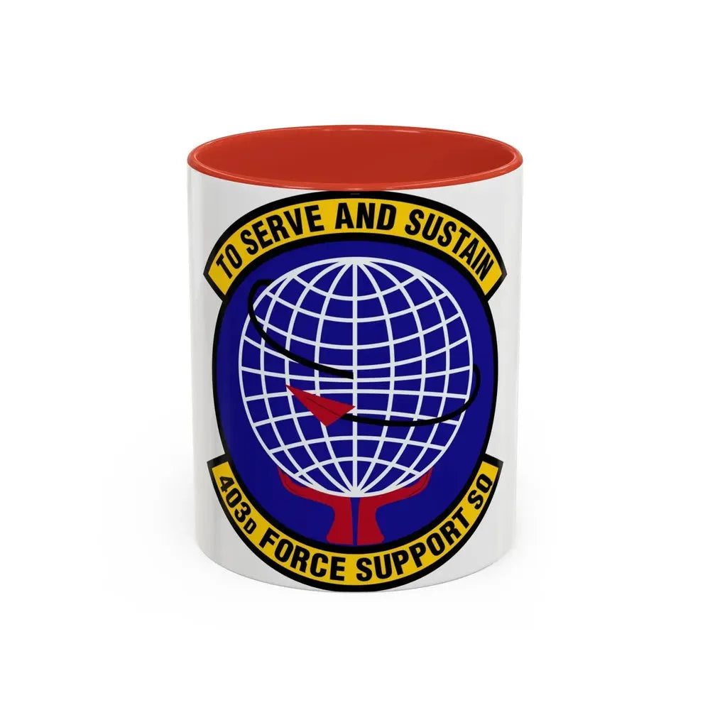 403 Force Support Squadron AFRC (U.S. Air Force) Accent Coffee Mug 11oz Red - Go Mug Yourself