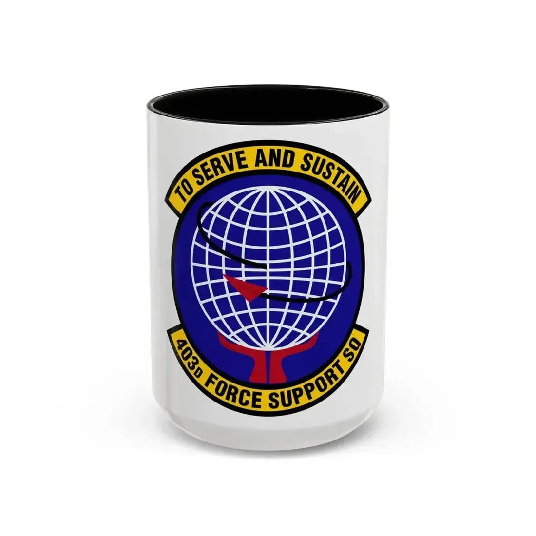 403 Force Support Squadron AFRC (U.S. Air Force) Accent Coffee Mug 15oz Black - Go Mug Yourself