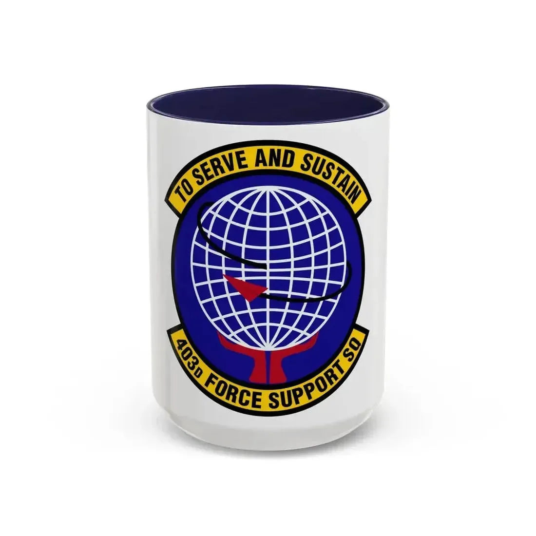 403 Force Support Squadron AFRC (U.S. Air Force) Accent Coffee Mug 15oz Navy - Go Mug Yourself
