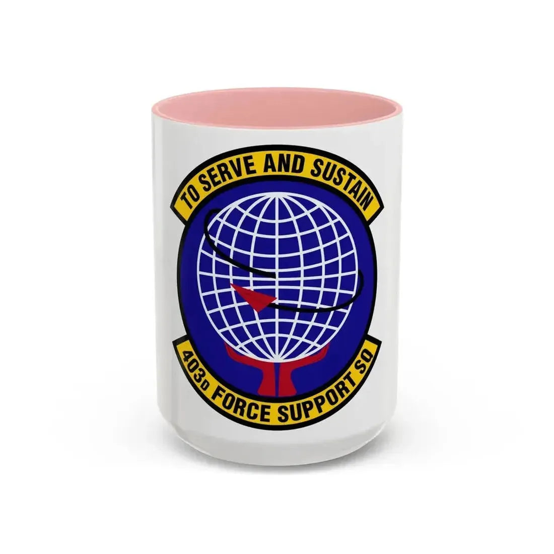 403 Force Support Squadron AFRC (U.S. Air Force) Accent Coffee Mug 15oz Pink - Go Mug Yourself