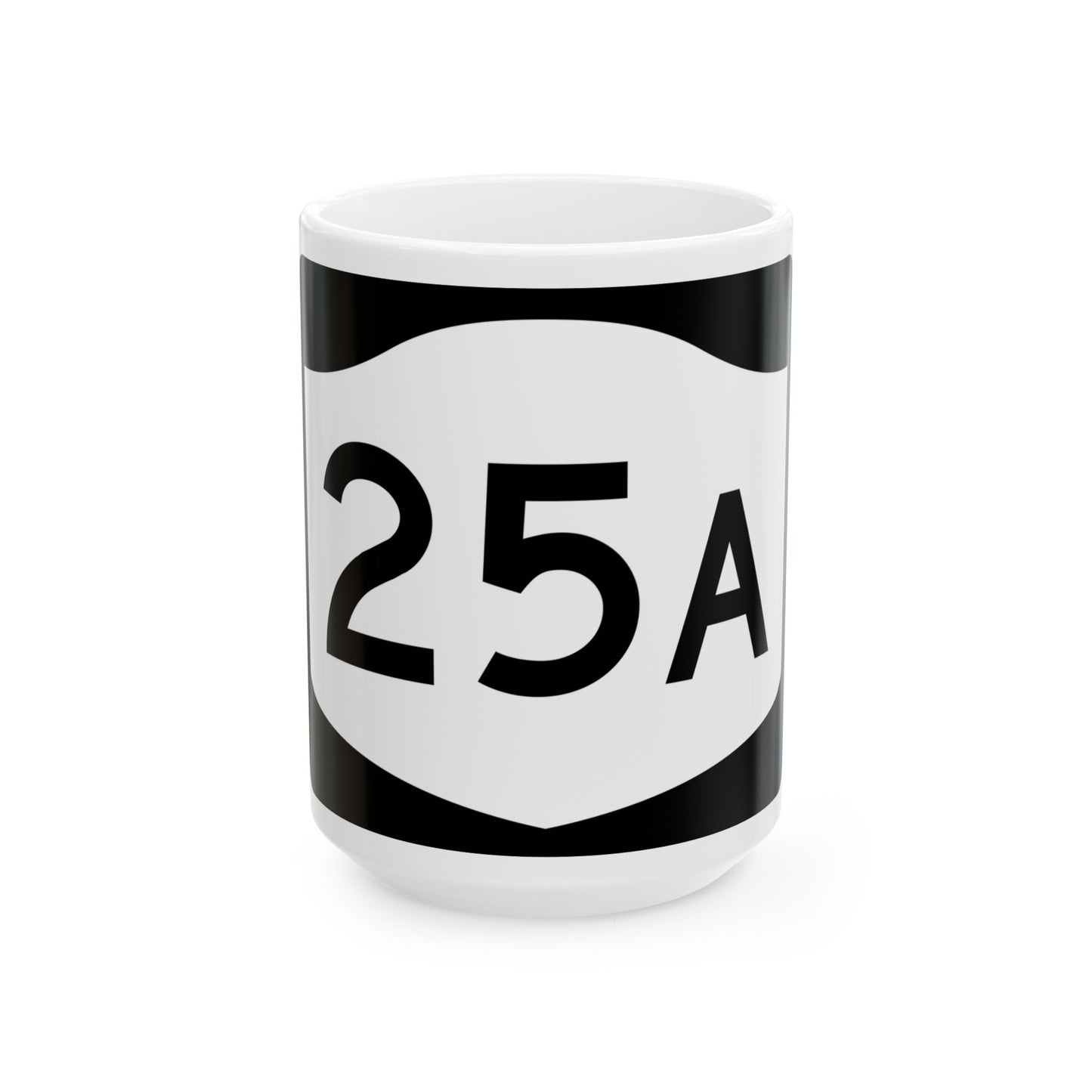 NY-25A (New York) (Road Sign) White Coffee Mug