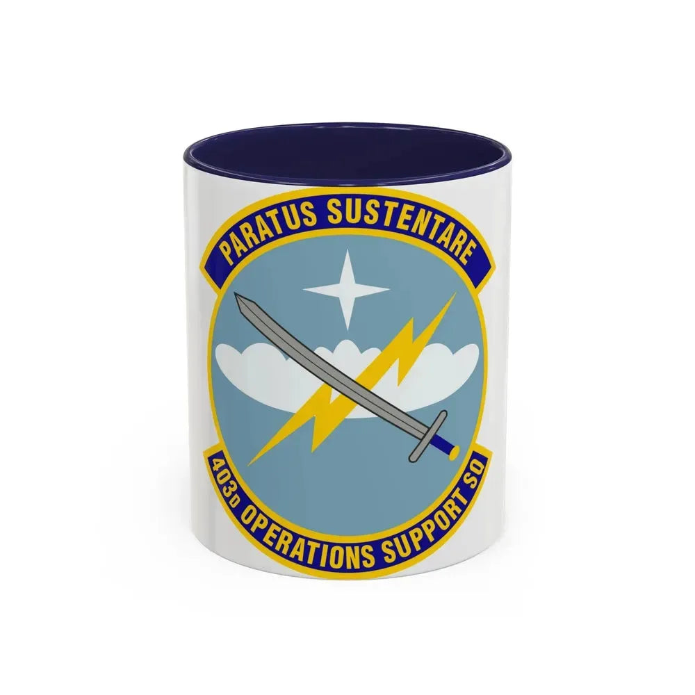 403d Operations Support Squadron (U.S. Air Force) Accent Coffee Mug 11oz Navy - Go Mug Yourself