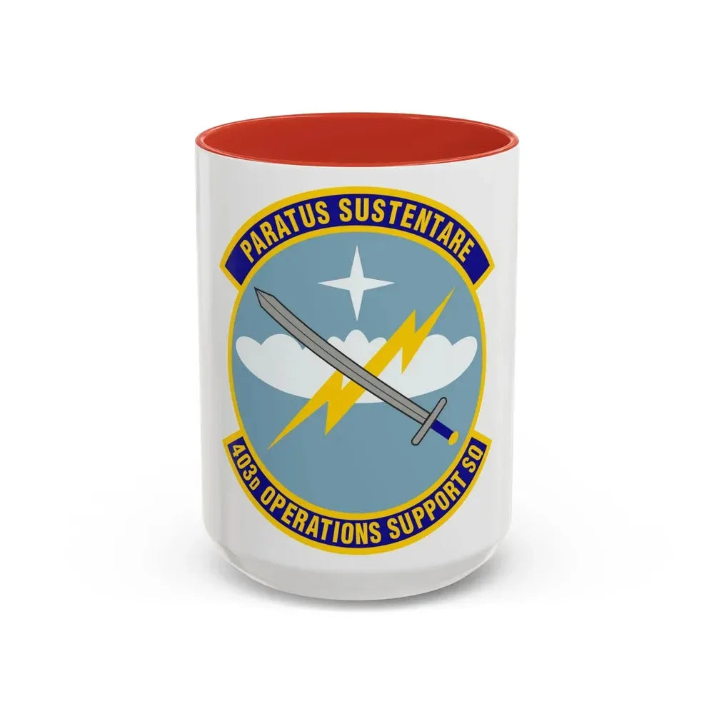 403d Operations Support Squadron (U.S. Air Force) Accent Coffee Mug 15oz Red - Go Mug Yourself