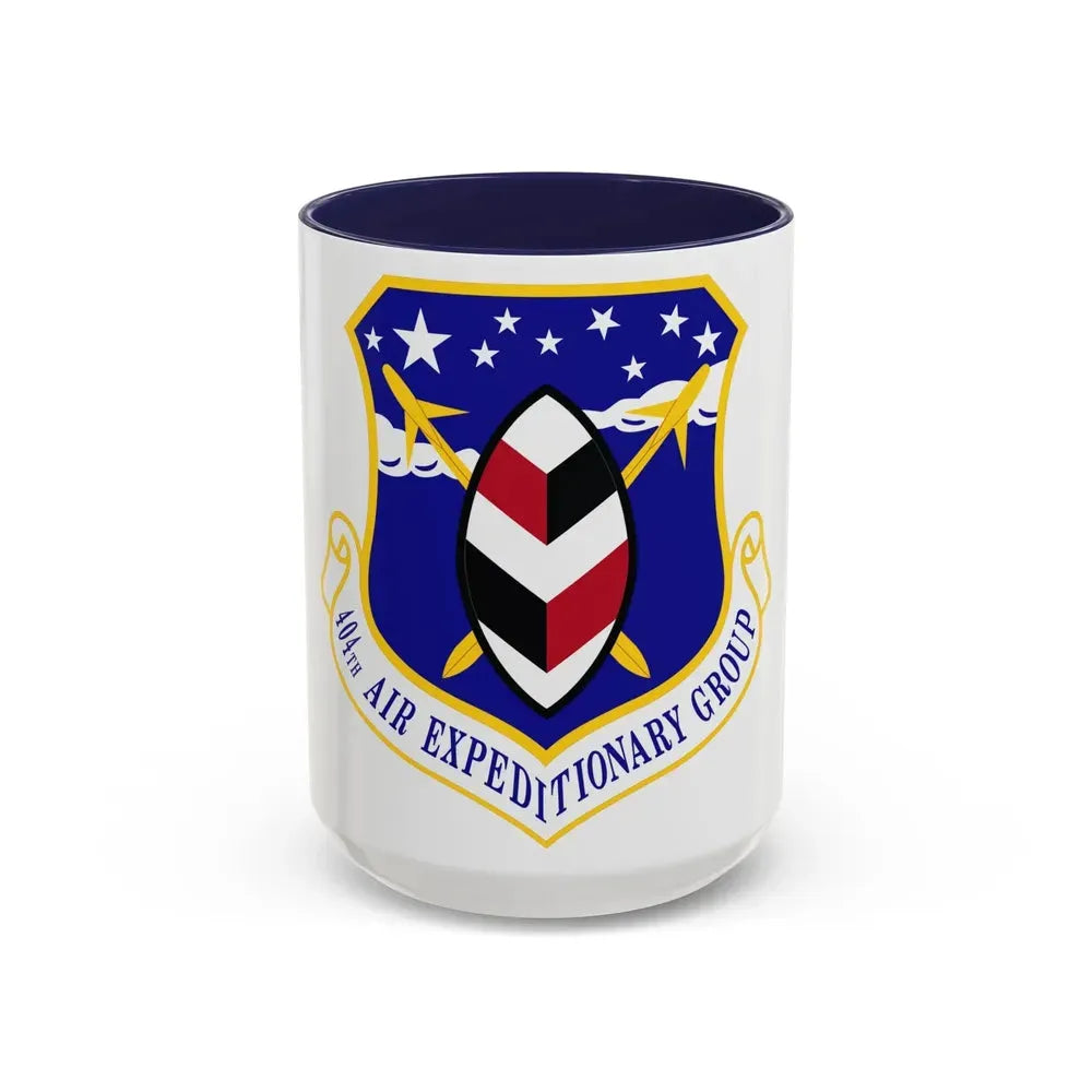 404th Air Expeditionary Group (U.S. Air Force) Accent Coffee Mug 15oz Navy - Go Mug Yourself