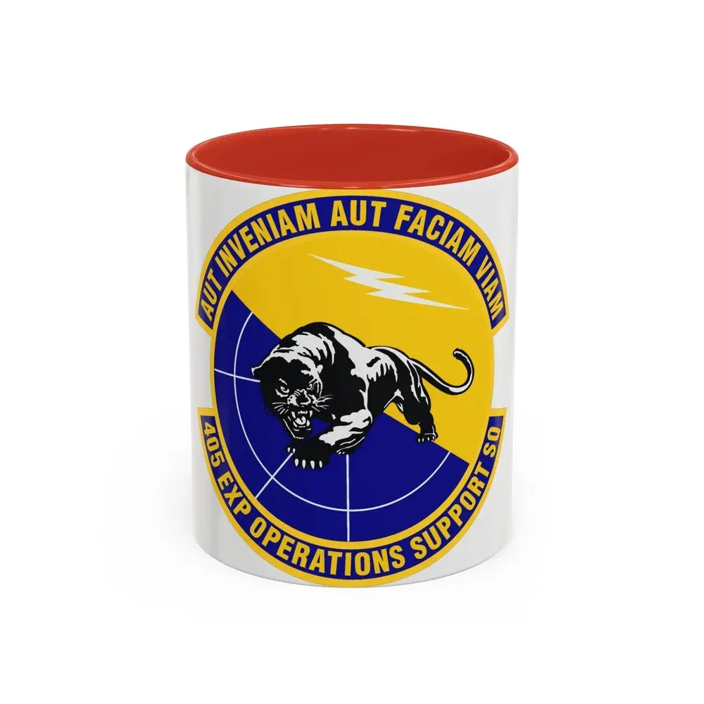 405th Expeditionary Operations Support Squadron (U.S. Air Force) Accent Coffee Mug 11oz Red - Go Mug Yourself