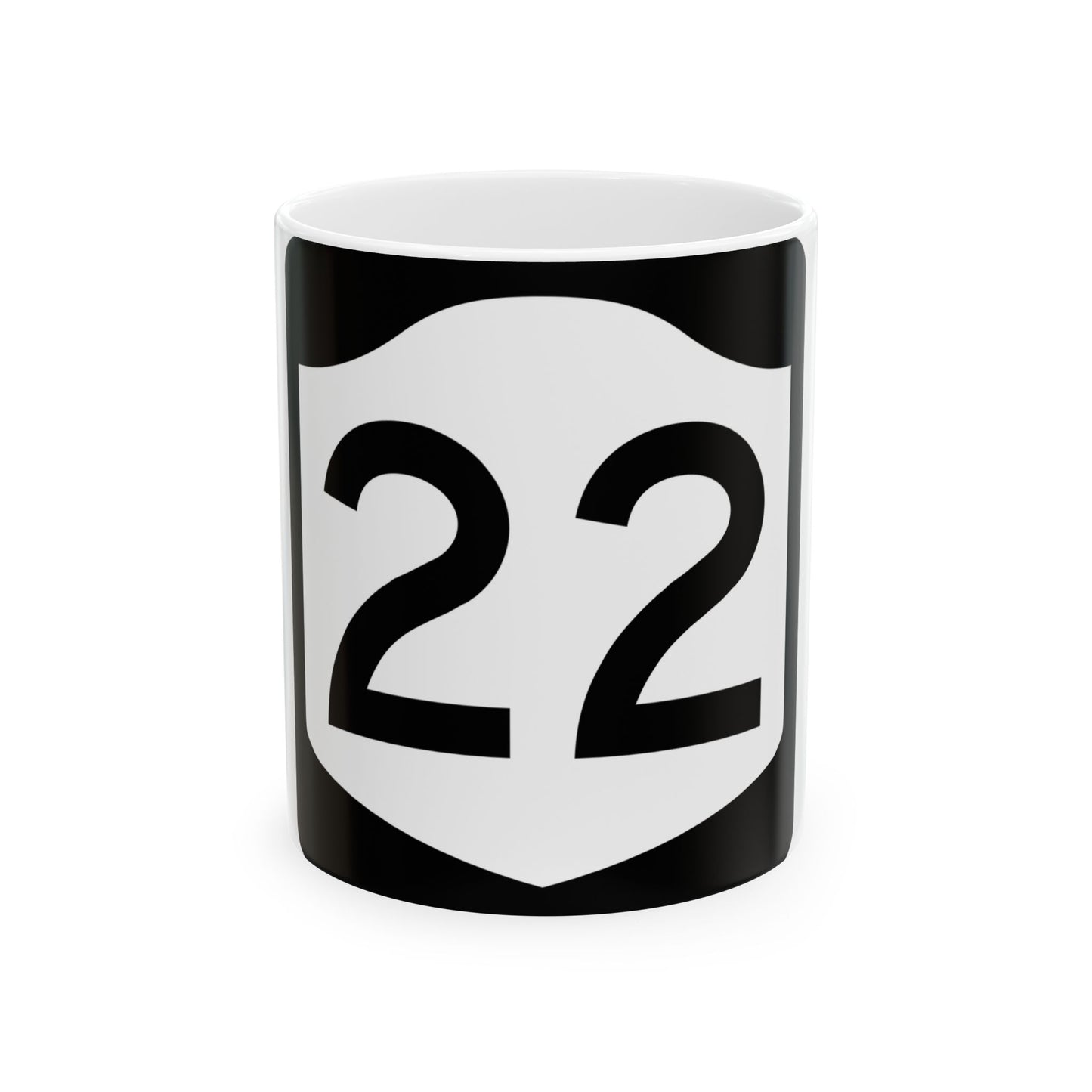 NY-22 (New York) (Road Sign) White Coffee Mug
