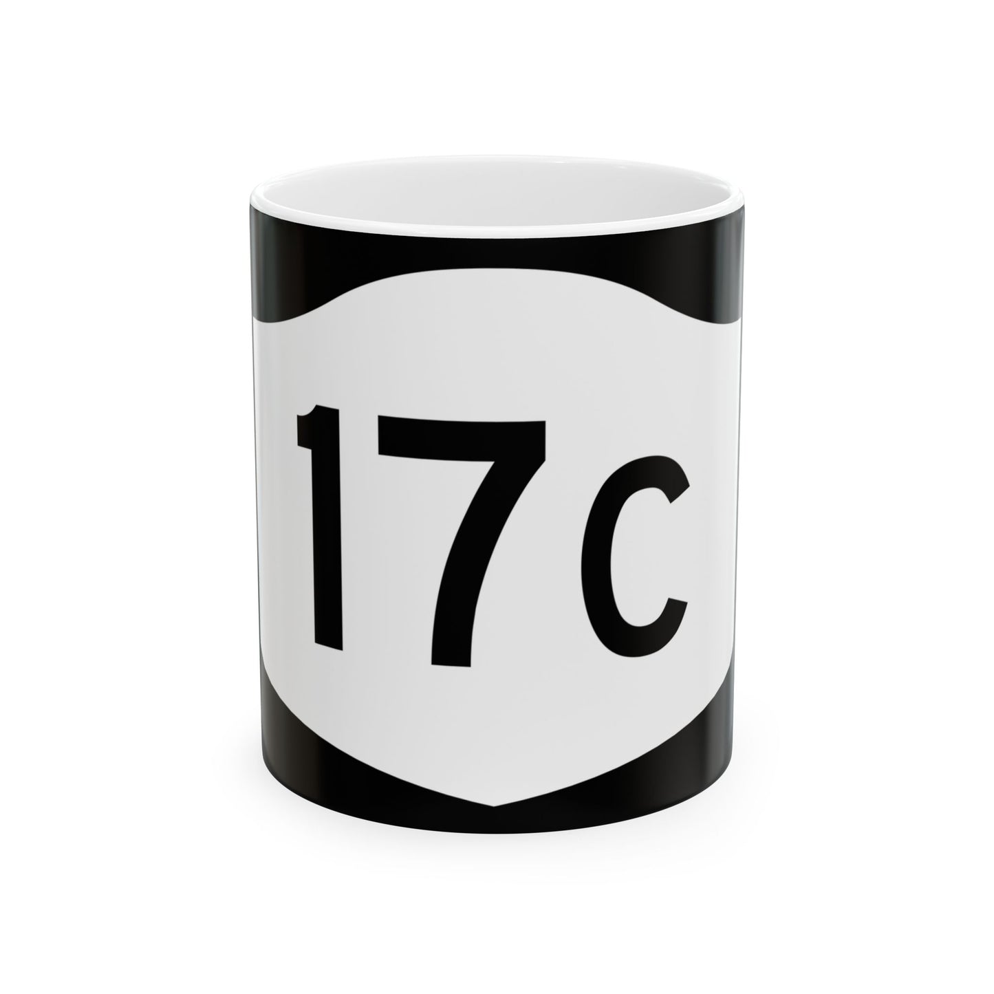 NY-17C (New York) (Road Sign) White Coffee Mug
