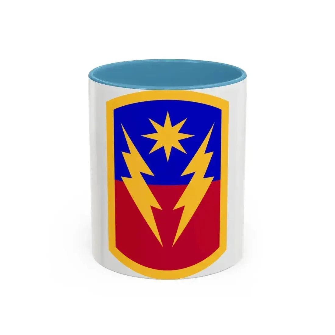 40th Infantry Brigade Combat Team SSI (U.S. Army) Accent Coffee Mug 11oz Light Blue - Go Mug Yourself