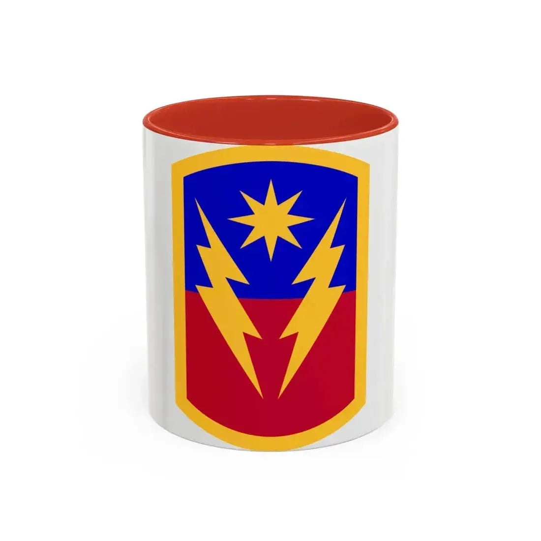 40th Infantry Brigade Combat Team SSI (U.S. Army) Accent Coffee Mug 11oz Red - Go Mug Yourself