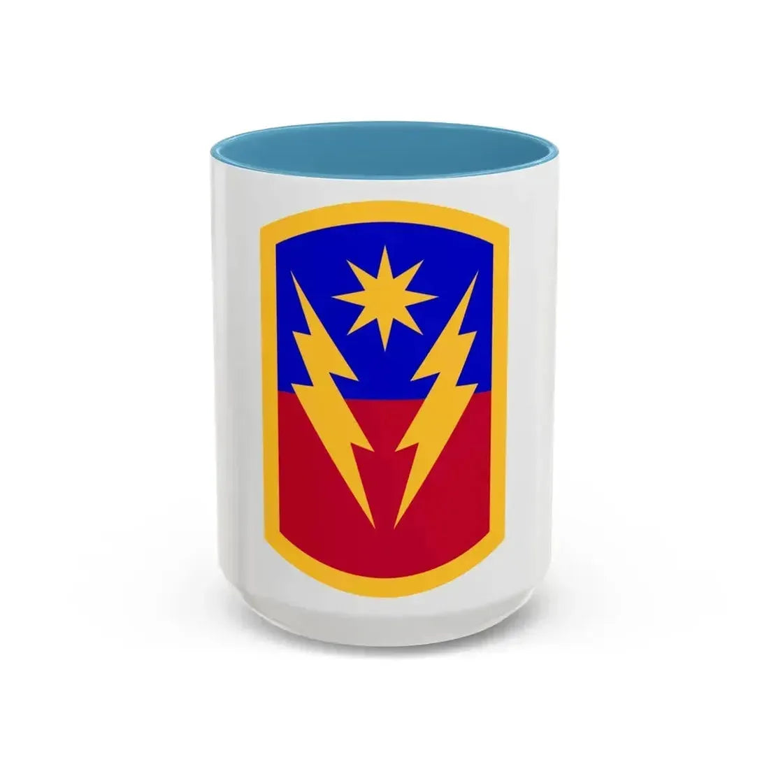 40th Infantry Brigade Combat Team SSI (U.S. Army) Accent Coffee Mug 15oz Light Blue - Go Mug Yourself