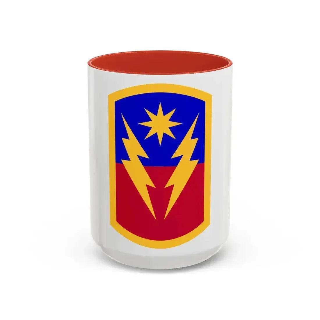 40th Infantry Brigade Combat Team SSI (U.S. Army) Accent Coffee Mug 15oz Red - Go Mug Yourself