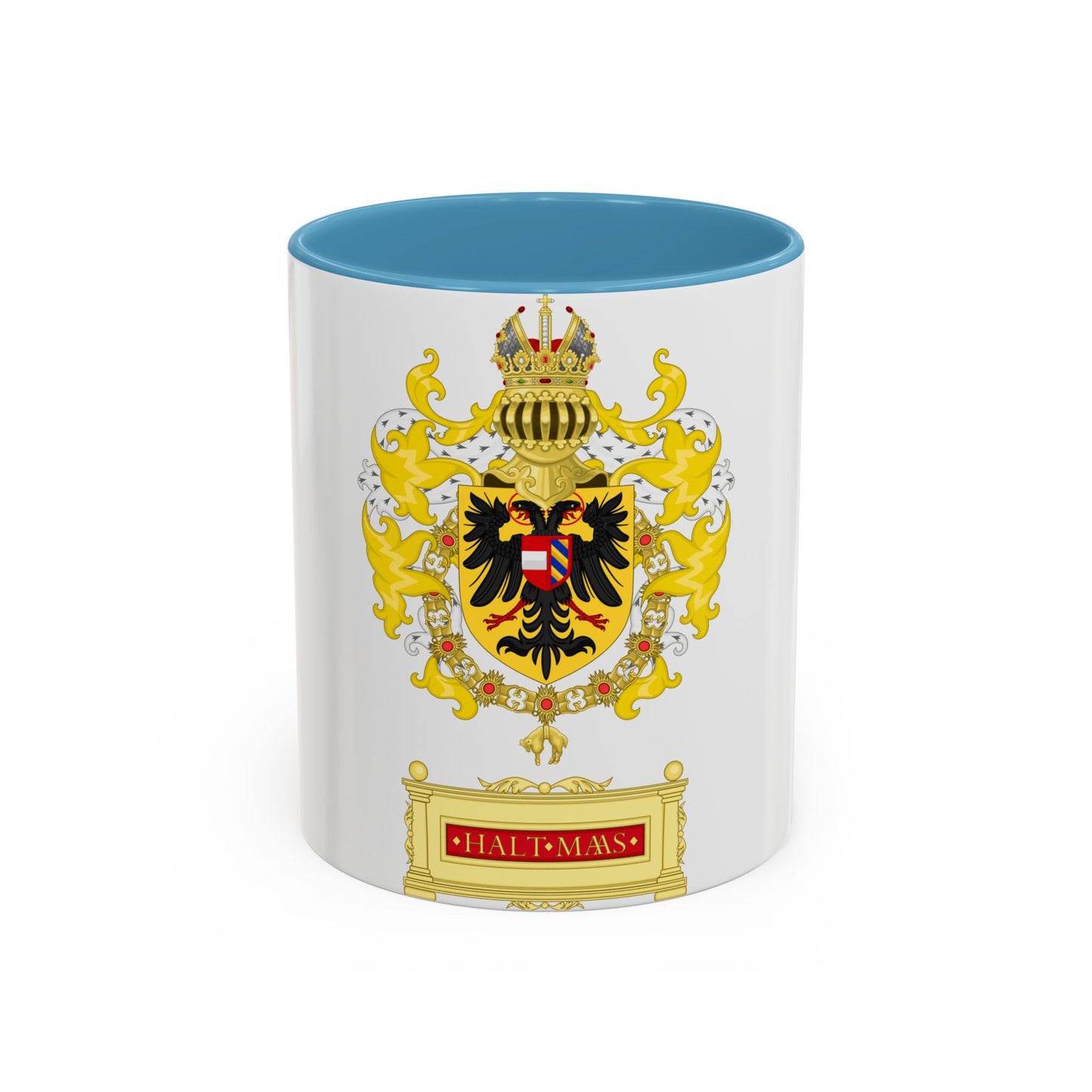 Ornamented Coat of Arms of Maximilian I, Holy Roman Emperor - Accent Coffee Mug