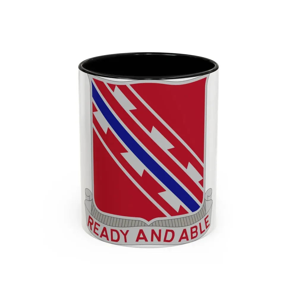 411 Engineer Battalion (U.S. Army) Accent Coffee Mug 11oz Black - Go Mug Yourself