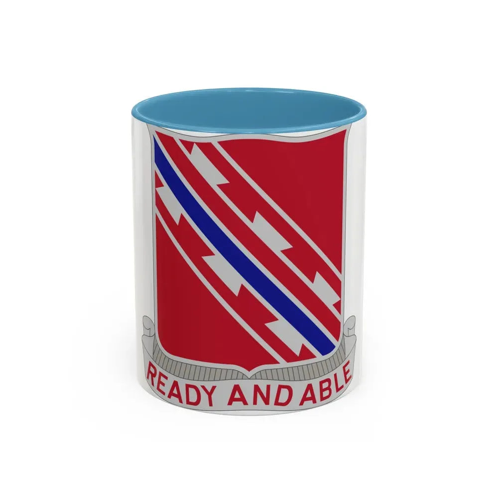 411 Engineer Battalion (U.S. Army) Accent Coffee Mug 11oz Light Blue - Go Mug Yourself