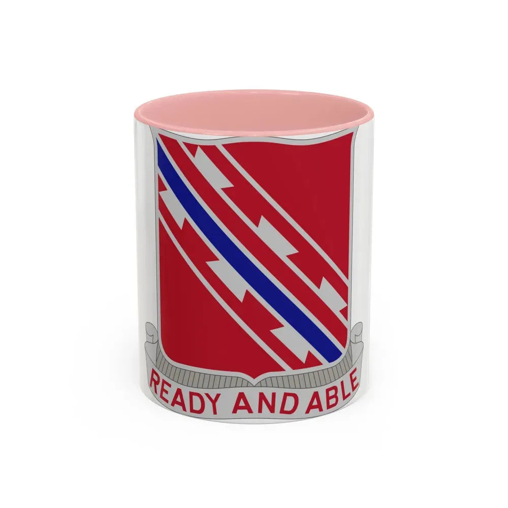 411 Engineer Battalion (U.S. Army) Accent Coffee Mug 11oz Pink - Go Mug Yourself