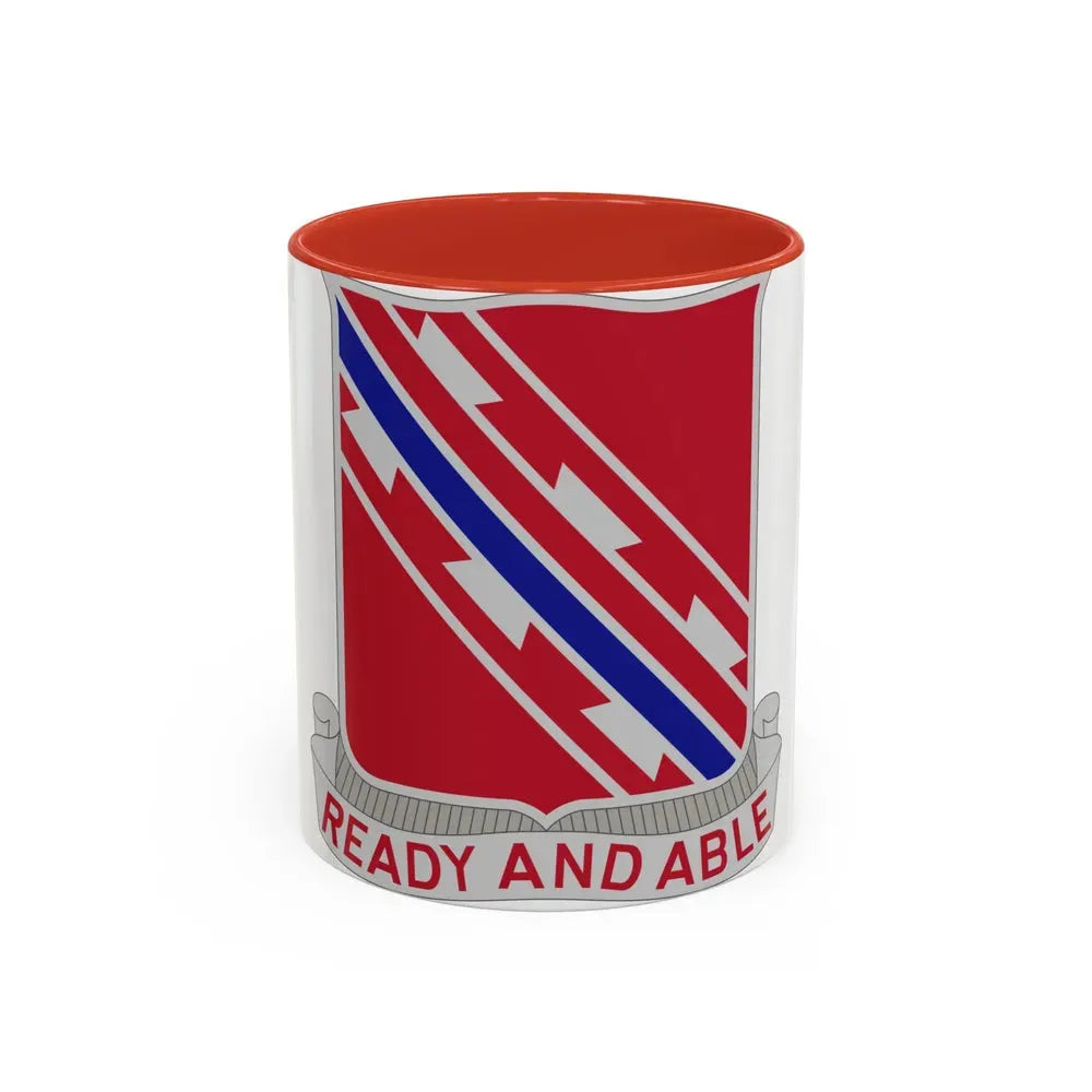 411 Engineer Battalion (U.S. Army) Accent Coffee Mug 11oz Red - Go Mug Yourself