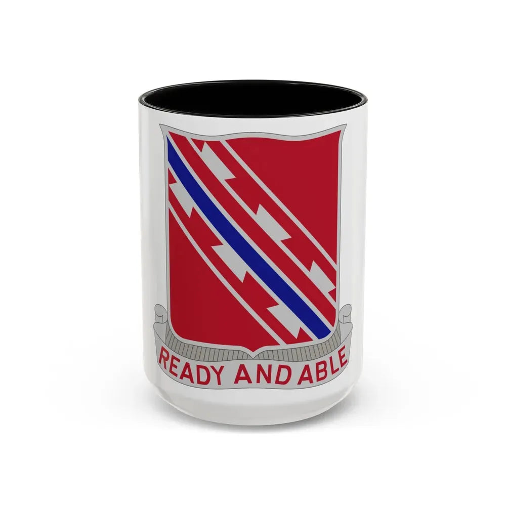 411 Engineer Battalion (U.S. Army) Accent Coffee Mug 15oz Black - Go Mug Yourself